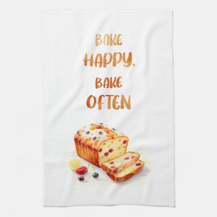 Sweet cake design tea towel