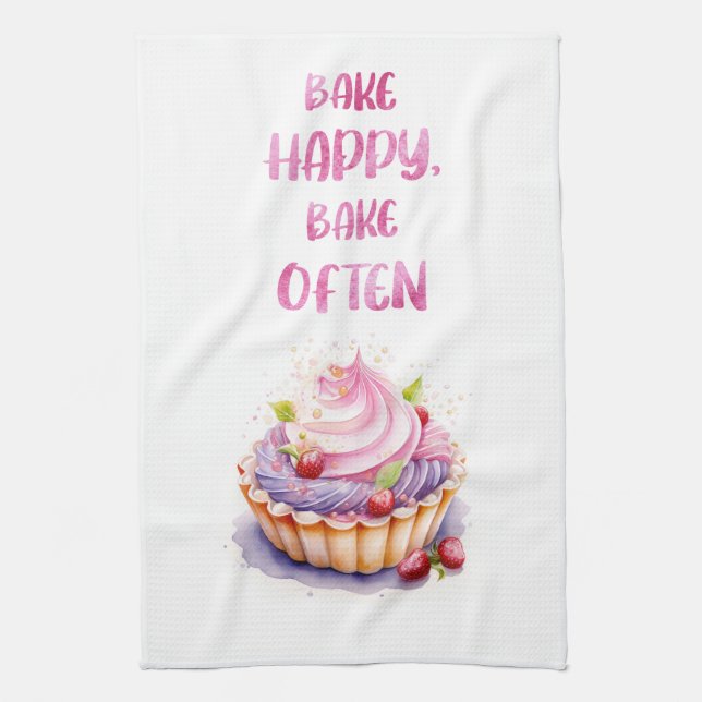 Sweet cake design tea towel (Vertical)