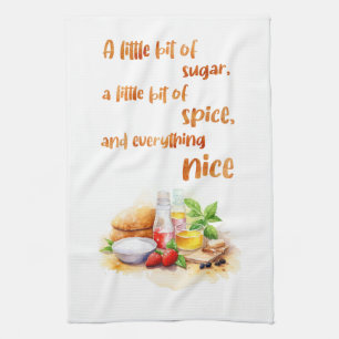 Sweet cake design tea towel