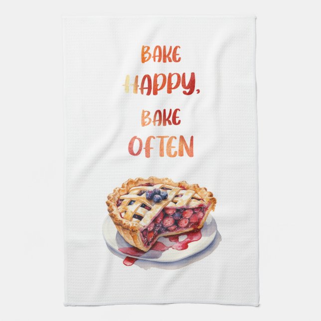 Sweet cake design tea towel (Vertical)