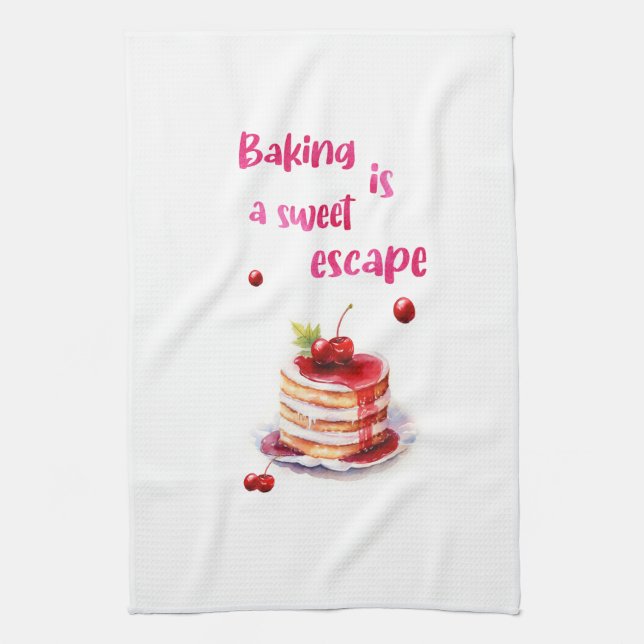 Sweet cake design tea towel (Vertical)