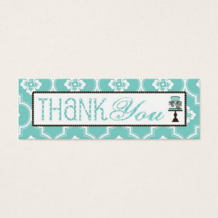 Sweet Cake Skinny TY Gift Tag Turq