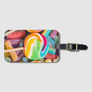 sweet candies luggage tag