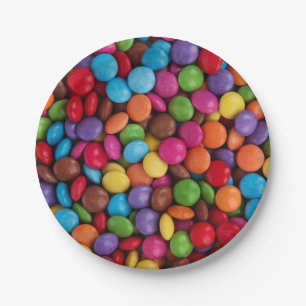 Sweet candies paper plate