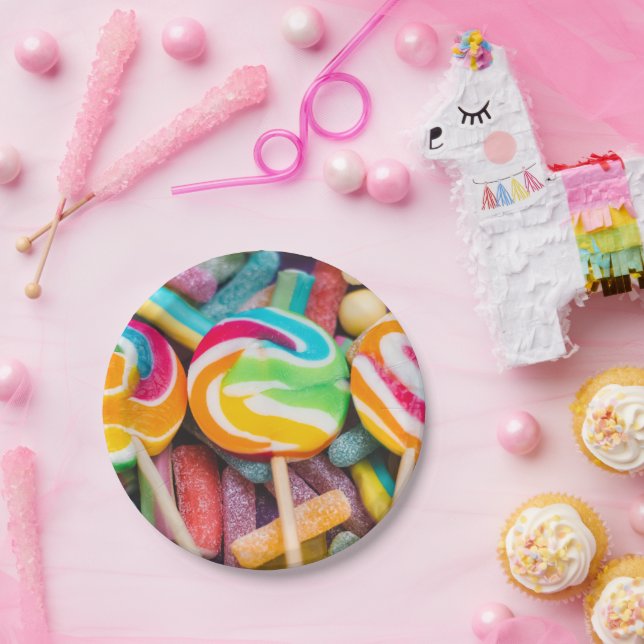 sweet candies paper plate (Party)