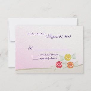 Sweet Candy Bat Mitzvah Response Card