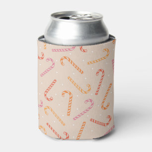 Sweet candy cane pattern can cooler