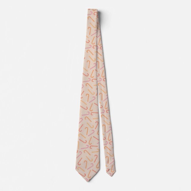 Sweet candy cane pattern tie (Front)
