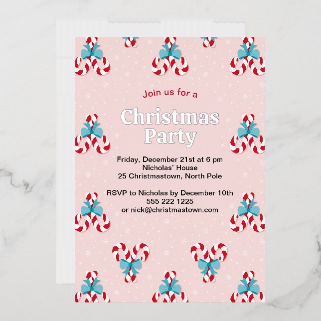 Sweet Candy Canes and Bows Christmas (Envelope)