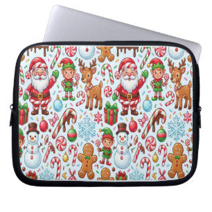 Sweet Candy Christmas Treats Gingerbread Man Laptop Sleeve