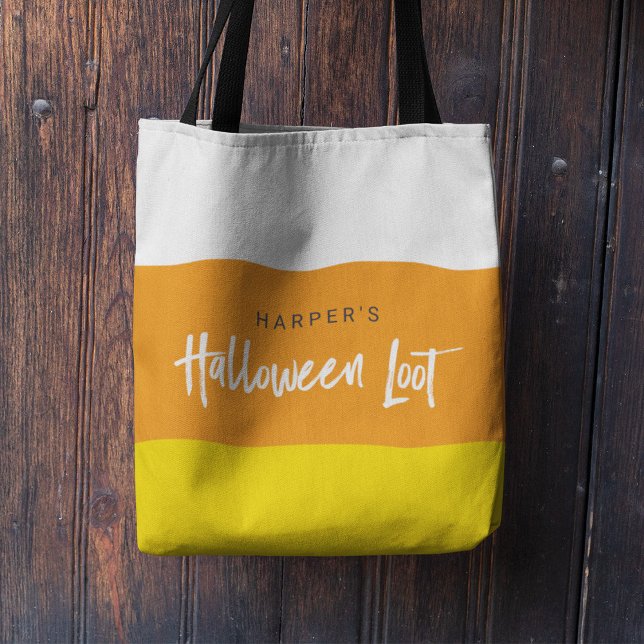 Sweet Candy Corn Halloween Loot Tote Bag (Creator Uploaded)