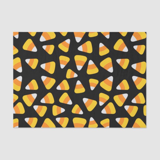 Sweet Candy Corn Halloween Tissue Paper (Front)
