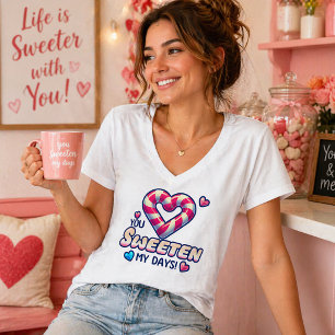 Sweet Candy Heart Design T-Shirt