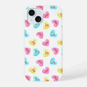 Sweet Candy Hearts Valentines Day iPhone 15 Case