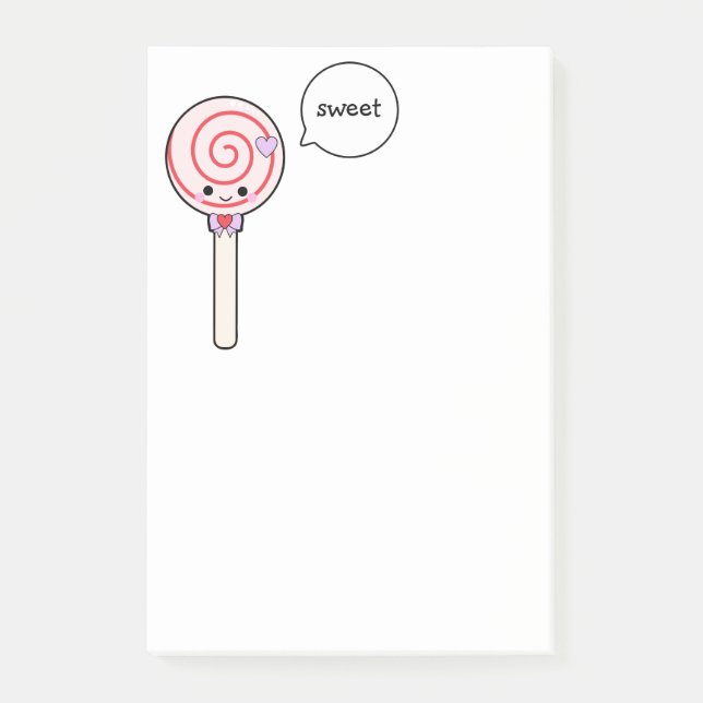 Sweet Candy Lollipop Post-it Notes (Front)