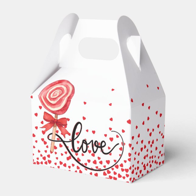 Sweet candy love Valentines day gift Favour Box (Front Side)