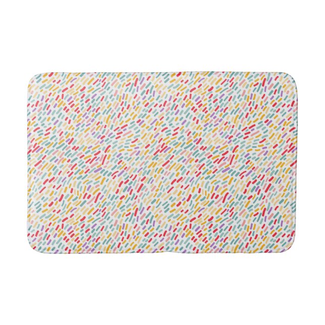 Sweet Candy Sprinkle Pattern Bath Mat (Front)