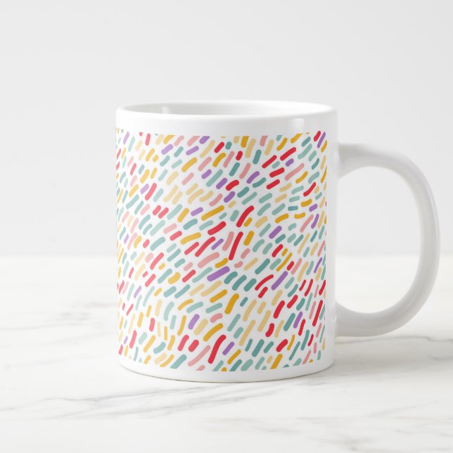 Sweet Candy Sprinkle Pattern Large Coffee Mug (Right)