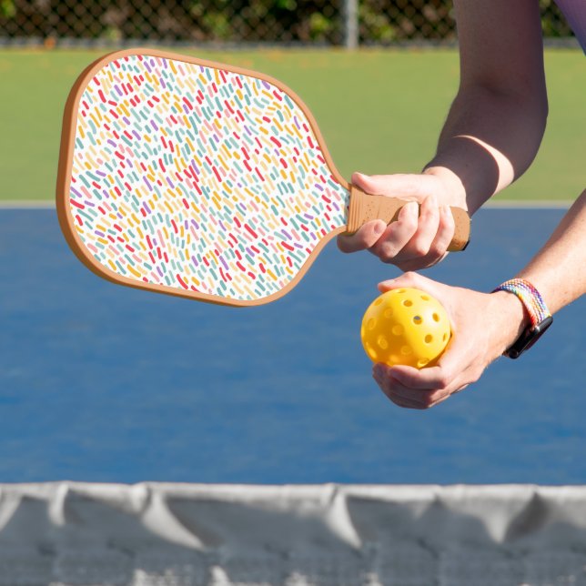 Sweet Candy Sprinkle Pattern Pickleball Paddle (Insitu)