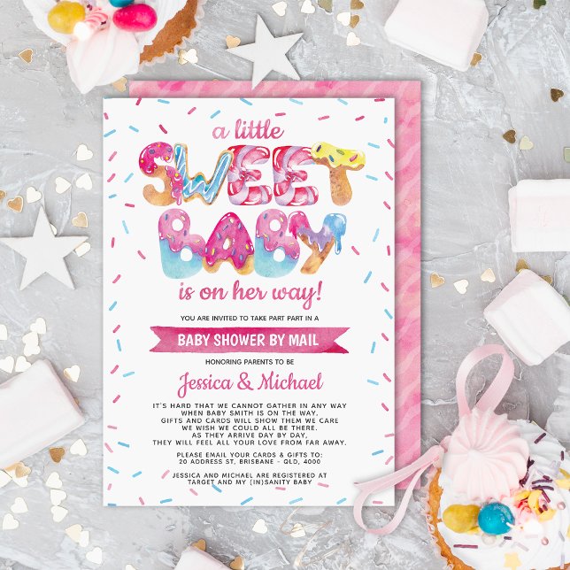 Sweet Candyland Sprinkles Baby Shower by Mail Invitation (Creator Uploaded)