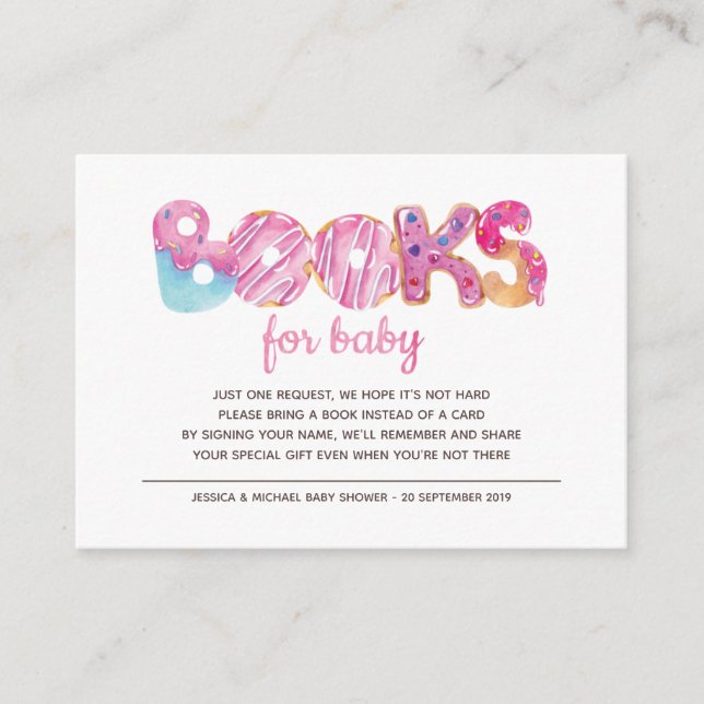 Sweet Candyland Sprinkles Books for Baby Enclosure Card (Front)