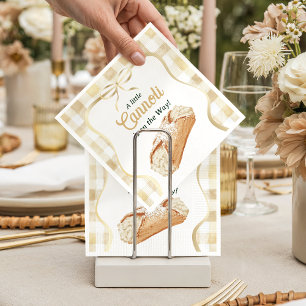 Sweet Cannoli Neutral Beige Italian Baby Shower Napkin