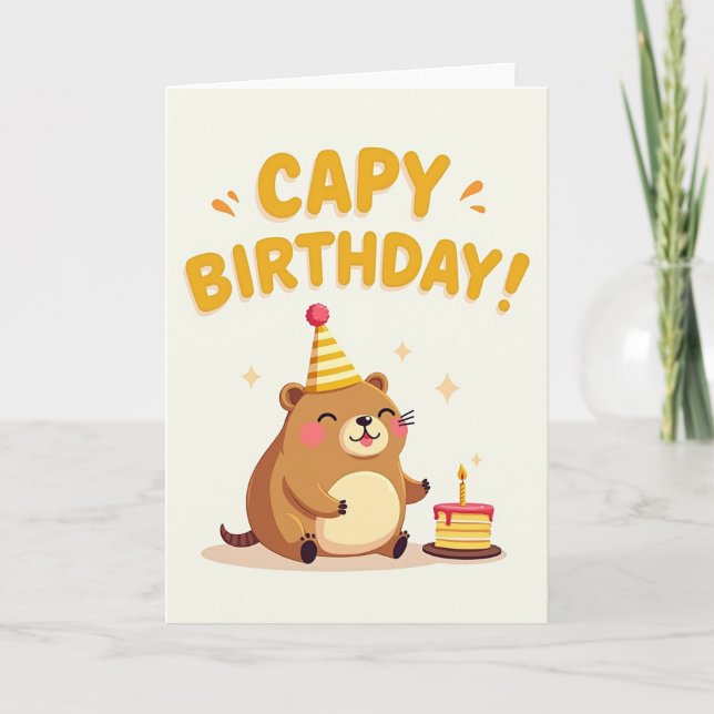 Sweet Cartoon Birthday Card (Front)