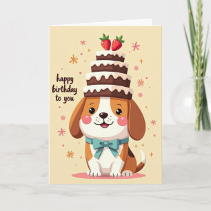Sweet Cartoon Dog Card