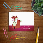 Sweet Cartoon Red Fox Personalised