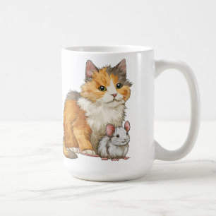 Sweet Cat and Mouse best friends Coffee Mug