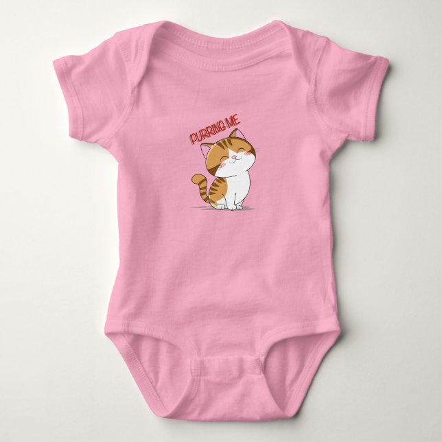 Sweet cat baby bodysuit (Front)