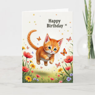 Sweet Cat Birthday Card