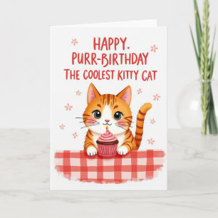 Sweet Cat Cupcake Card