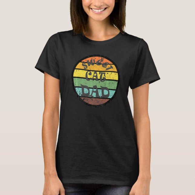 Sweet Cat Dad Ever, Cat T-Shirt (Front)