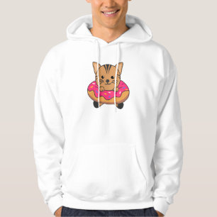 Sweet Cat Funny Animals In Doughnut Funny Cats Hoodie