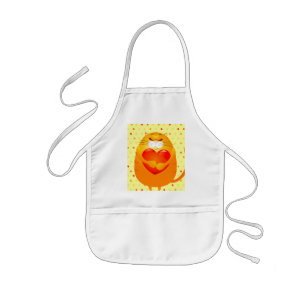 Sweet cat in love, apron