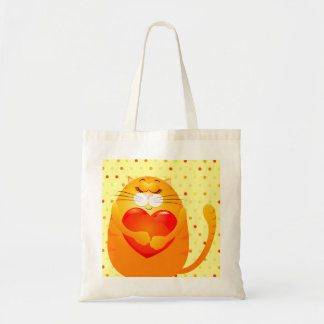 Sweet cat in love, bag