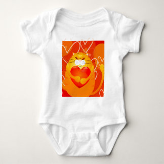 Sweet cat in love, t-shirt baby bodysuit