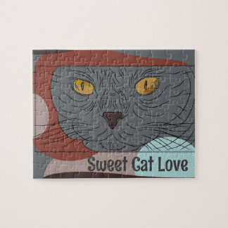 Sweet Cat Love print  jigsaw puzzle