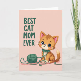 Sweet Cat Mum Ever Card