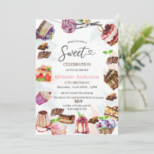 Sweet Celebration Baby shower birthday Invitation