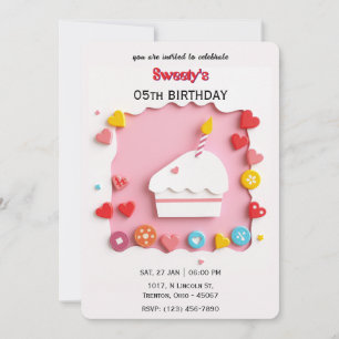 Sweet Celebration Birthday Invitation