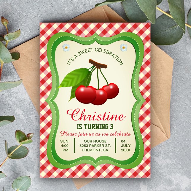 Sweet Celebration | Cherries Birthday Invitation (Creator Uploaded)