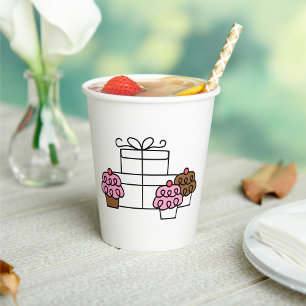 Sweet Celebration Cupcake and Gift Box  Paper Cups