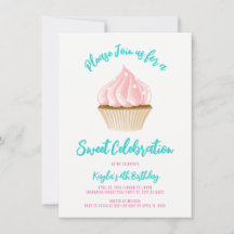 Sweet Celebration Cupcake Invitations