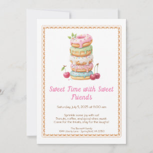 Sweet Celebration Invite – Colorful Donuts Party 