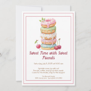 Sweet Celebration Invite – Colourful Doughnuts Par