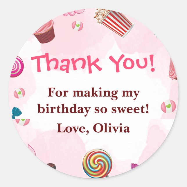 Sweet Celebration Labels Birthday (Front)