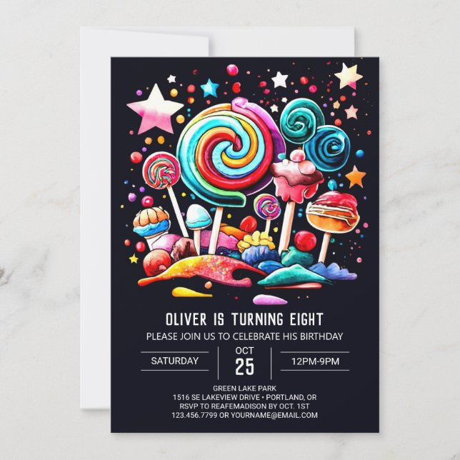 Sweet Celebration Magical Birthday Invitation (Front)