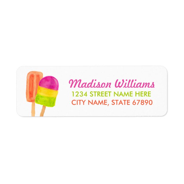 Sweet Celebration Return Address Label / White (Front)